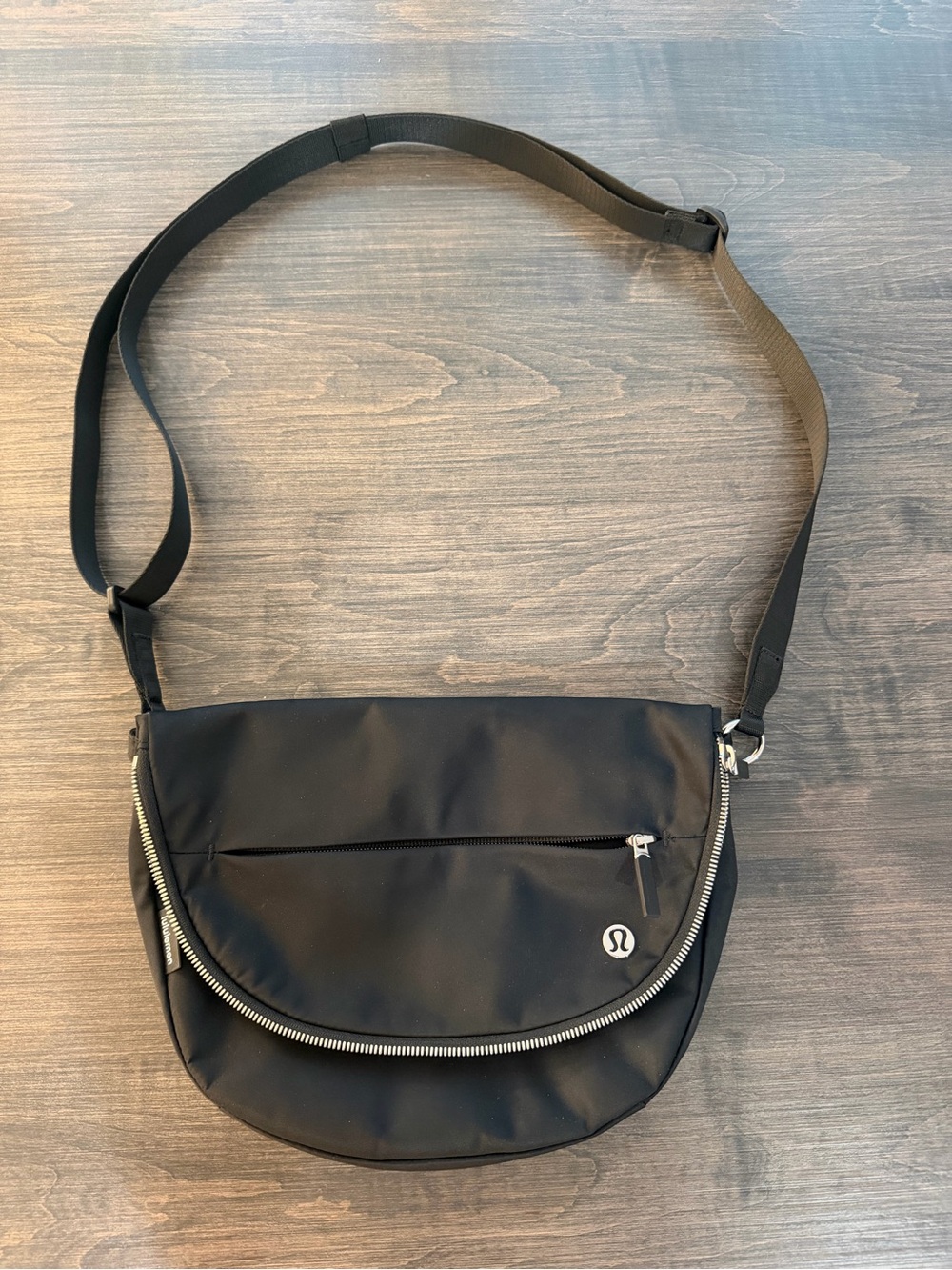 lululemon athletica Black Bag with Silver Hardware
